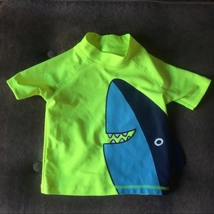 Carter's Swim Top Short Sleeve Shark